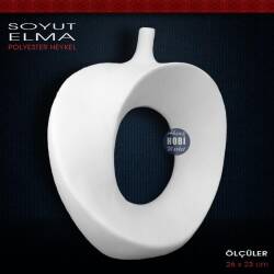 Polyester Modern Soyut Elma Heykel Biblo (26x23cm) - Tual Hobi Sanat (1)