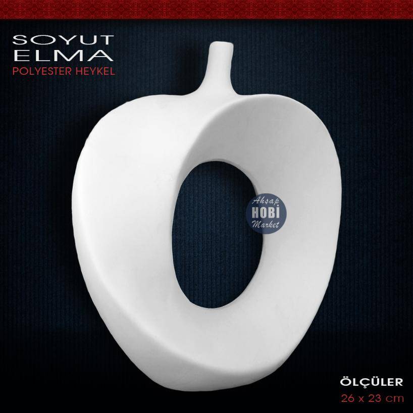 Polyester Modern Soyut Elma Heykel Biblo (26x23cm) - 2