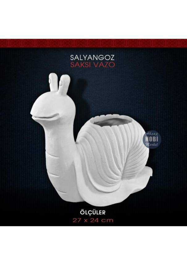 Polyester Salyangoz Saksı Büyük Boy (27x24cm) - 2