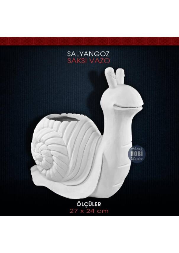 Polyester Salyangoz Saksı Büyük Boy (27x24cm) - 1