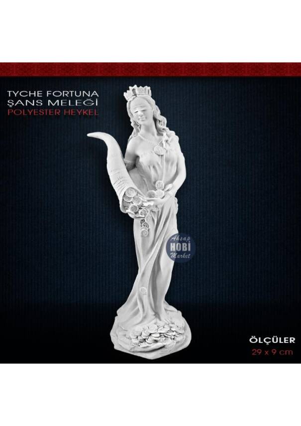 Polyester Şans Meleği Biblo (29x9cm) Tyche Fortuna - 1
