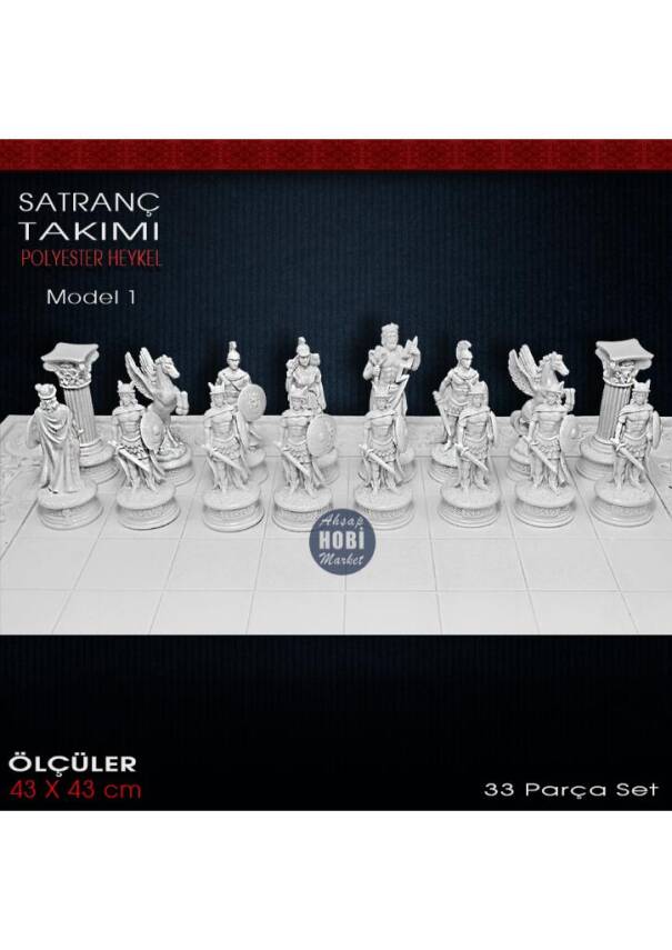 Polyester Satranç Takımı 33 Parça Model 1 (43x43 cm) - 2