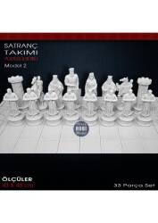 Polyester Satranç Takımı 33 Parça Model 2 (43x43 cm) - Tual Hobi Sanat (1)
