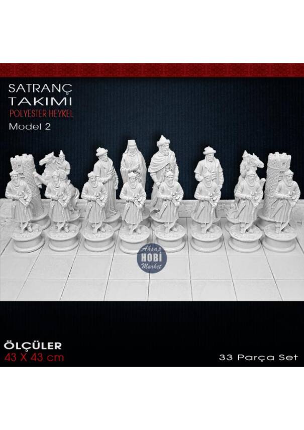 Polyester Satranç Takımı 33 Parça Model 2 (43x43 cm) - 3