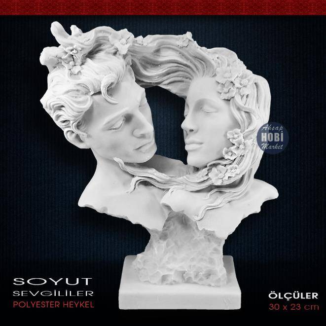 Polyester Sevgililer Heykeli (30x23cm) - 1
