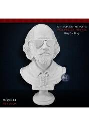 Polyester Shakespeare Heykeli Büyük Boy (40x25cm) Ham Polyester - Tual Hobi Sanat