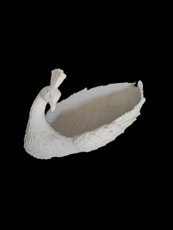 Polyester Tavus Kuşlu Kase Gondol (32x16cm) - 1