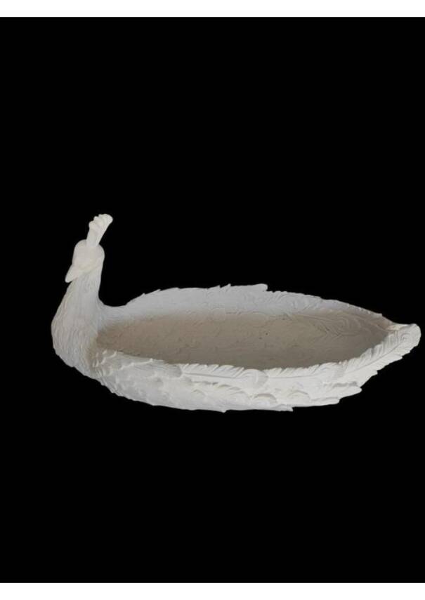 Polyester Tavus Kuşlu Kase Gondol (32x16cm) - 3