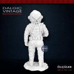 Polyester Vintage Dalgıç Biblo Heykeli (20x10cm) - 3