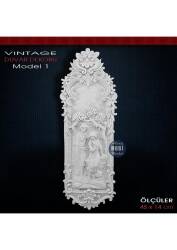 Polyester Vintage Duvar Pano Model 1 (45x14cm) - Tual Hobi Sanat