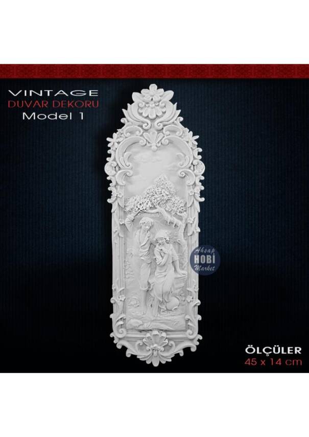 Polyester Vintage Duvar Pano Model 1 (45x14cm) - 1