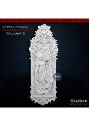 Polyester Vintage Duvar Pano Model 2 (45x14cm) - Tual Hobi Sanat