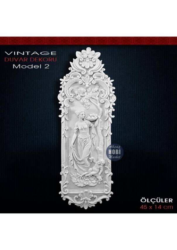 Polyester Vintage Duvar Pano Model 2 (45x14cm) - 1