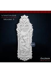 Polyester Vintage Duvar Pano Model 3 (45x14cm) - Tual Hobi Sanat