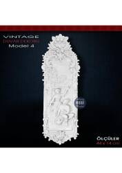 Polyester Vintage Duvar Pano Model 4 (44x14cm) - Tual Hobi Sanat