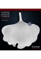 Polyester Yaprak Tabak Büyük Boy (39x17cm) - Tual Hobi Sanat