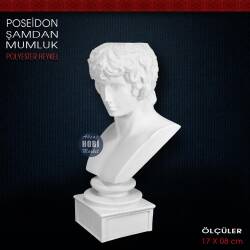 Poseidon Şamdan Mumluk (17x8 cm) Ham Polyester - Tual Hobi Sanat
