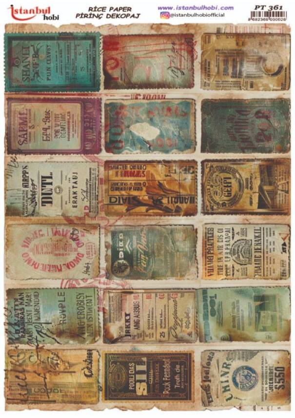 Posta Pulu Desenli Vintage Pirinç Dekopaj Model : PT 0361 - 1