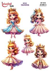Prenses Desenli Sulu Transfer Kağıdı STI-918 - Tual Hobi Craft Ist