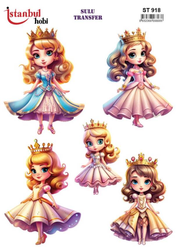 Prenses Desenli Sulu Transfer Kağıdı STI-918 - 1