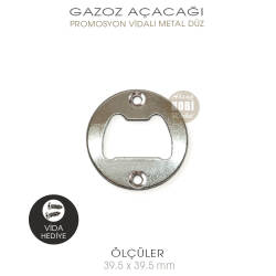 Promosyon Gazoz Açacağı (39,5x39,5 mm) Havşa Delikli Düz - Tual Hobi Sanat