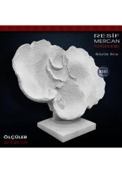 Resif Mercan Biblo Heykeli Büyük (32x26 cm) Ham Polyester - Tual Hobi Sanat (1)