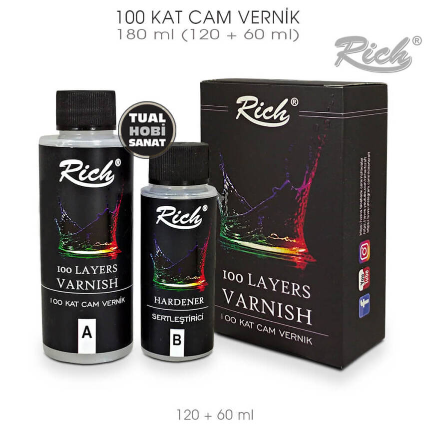 Rich 100 Kat Vernik - 100 Layers Varnish 180 ml - 1