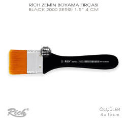 Rich 2000 Black Serisi No:1,5 Zemin Fırça 4 cm - Rich