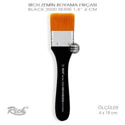 Rich 2000 Black Serisi No:1,5 Zemin Fırça 4 cm - Rich (1)