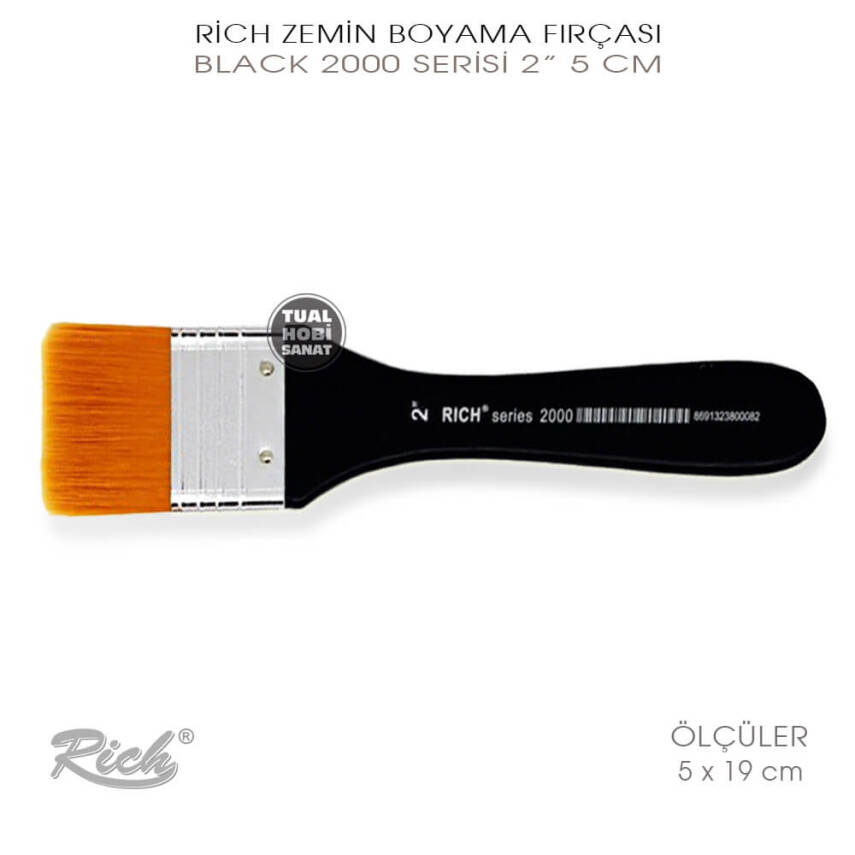 Rich 2000 Black Serisi No:2 Zemin Fırça 5 cm - 1