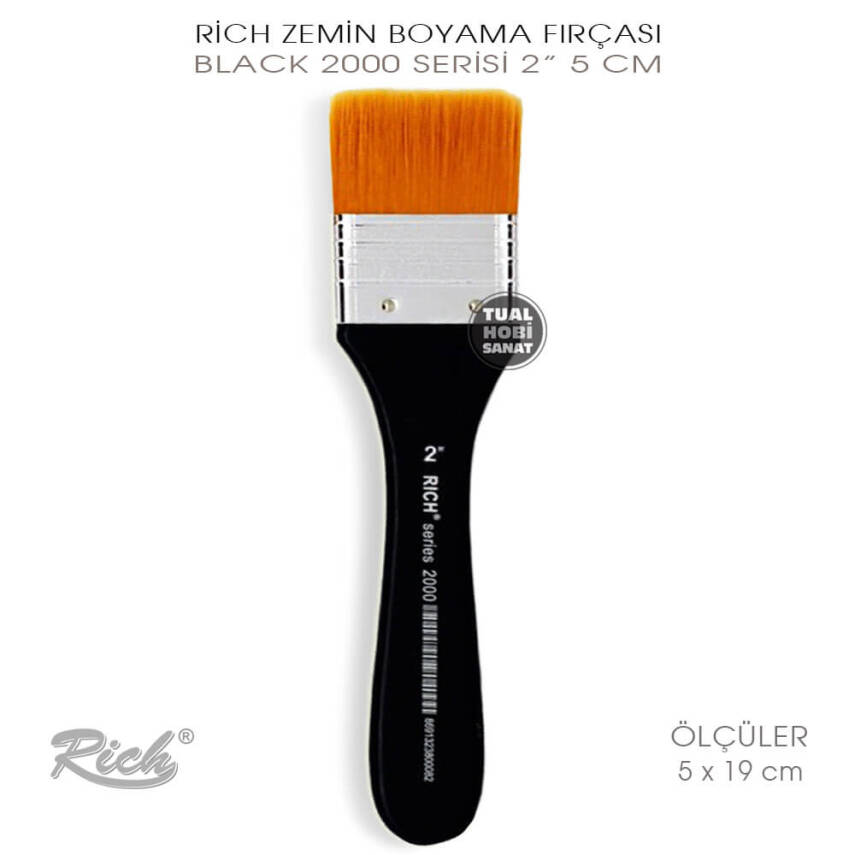 Rich 2000 Black Serisi No:2 Zemin Fırça 5 cm - 2