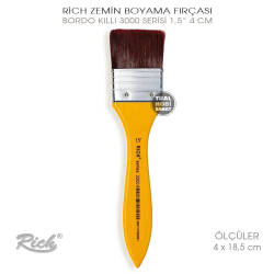 Rich 3000 Bordo Kıllı Seri No:1,5 Zemin Fırça 4 cm - Rich (1)