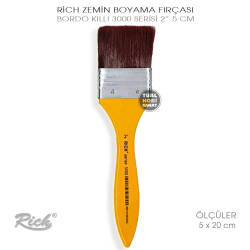 Rich 3000 Bordo Kıllı Seri No:2 Zemin Fırça 5 cm - Rich (1)