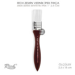 Rich 3500 Serisi Sentetik İpek No:1 Zemin Vernik Fırçası 2,5 cm - Rich (1)