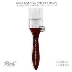 Rich 3500 Serisi Sentetik İpek No:1,5 Zemin Vernik Fırçası 4 cm - Rich (1)