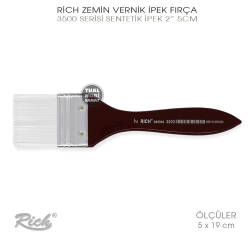 Rich 3500 Serisi Sentetik İpek No:2 Zemin Vernik Fırçası 5 cm - Rich