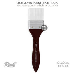 Rich 3500 Serisi Sentetik İpek No:2 Zemin Vernik Fırçası 5 cm - Rich (1)