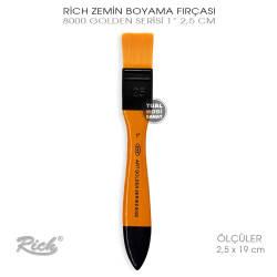 Rich 8000 Golden Serisi No:1 Sentetik İpek Profesyonel Fırça 2,5 cm - Rich (1)