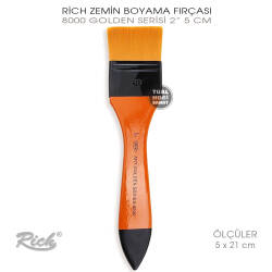Rich 8000 Golden Serisi No:2 Sentetik İpek Profesyonel Fırça 5 cm - Rich (1)
