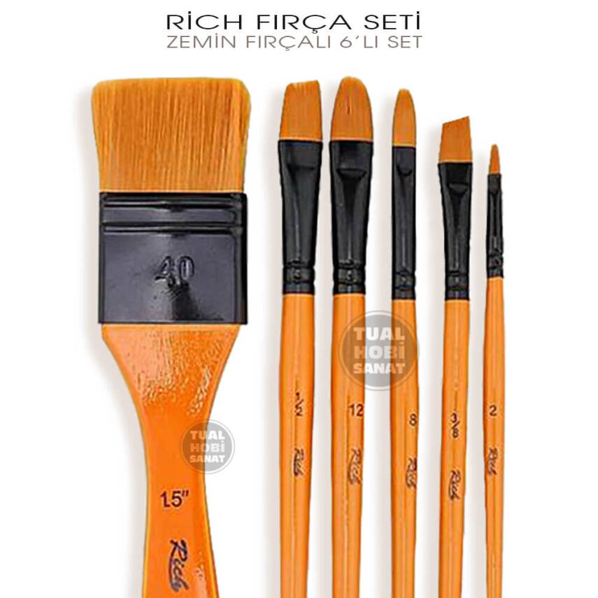 Rich 8000 Serisi Profesyonel Fırça Seti 6 Parça - 3