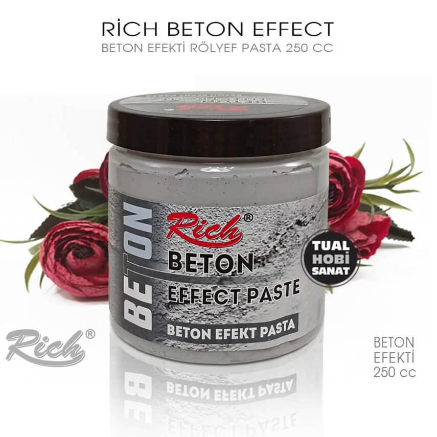 Rich Beton Efekt Rölyef Pasta 250 cc 350 gr - 2