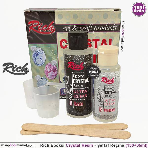 Rich Crystal Resin - Şeffaf Epoksi Reçine 130+65 ml - 1