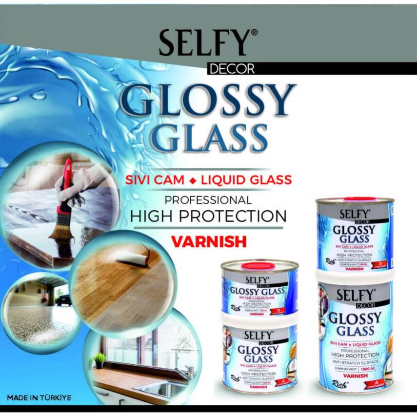 Rich Glossy Glass Sıvı Cam Vernik Selfy Decor 500+250 gr - 2