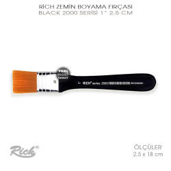Rich 2000 Black Serisi No:1 Zemin Fırça 2,5 cm - Rich