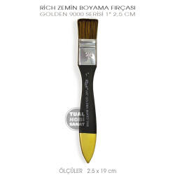 Rich 9000 Golden Serisi Gölgeli No:1 Zemin Fırça 2,5 cm - 3