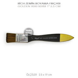 Rich 9000 Golden Serisi Gölgeli No:1 Zemin Fırça 2,5 cm - Rich