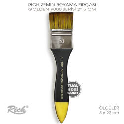 Rich 9000 Golden Serisi Gölgeli No:2 Zemin Fırça 5 cm - 3