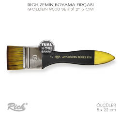 Rich 9000 Golden Serisi Gölgeli No:2 Zemin Fırça 5 cm - Rich
