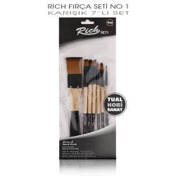 Rich Fırça Seti No:1 Karışık Zemin Fırçalı Set 7 Parça - Rich (1)