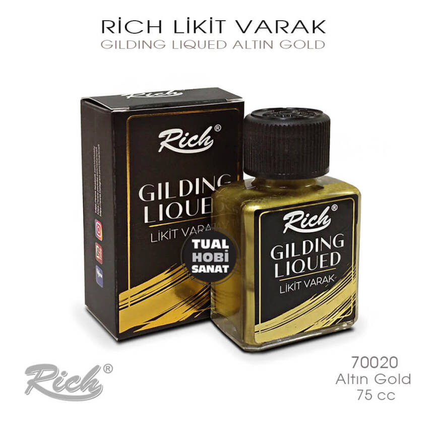 Rich Likit Varak Gilding Liqued 70020 Altın Gold 75 cc - 1